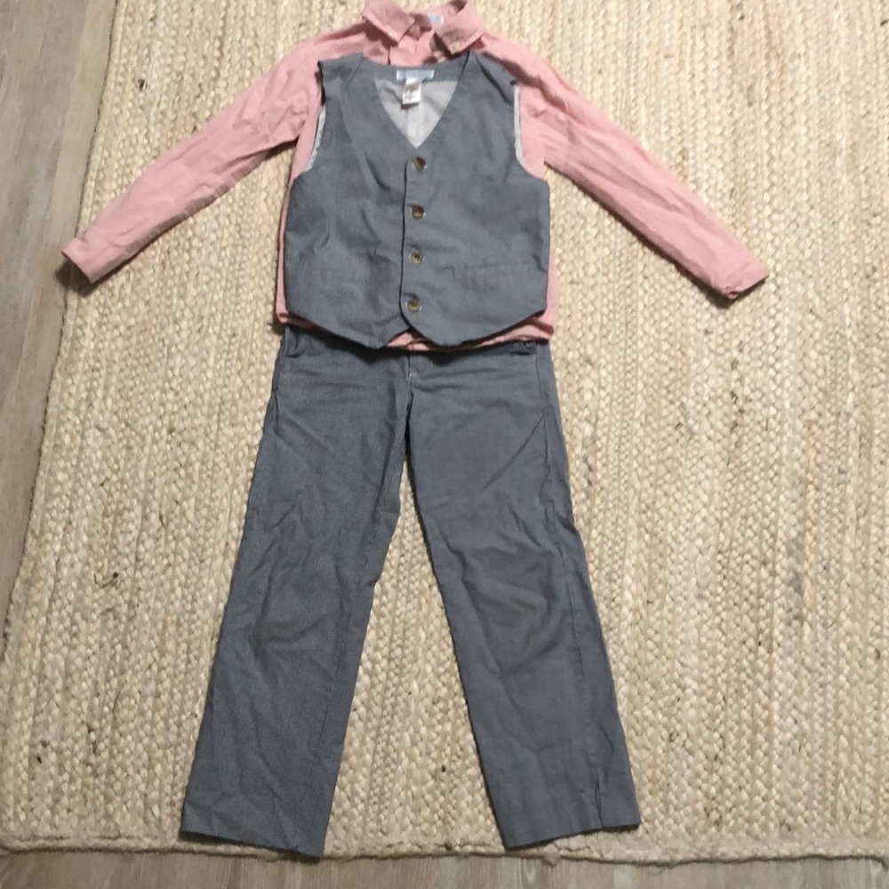 Janie and jack pants suit with vest and shirt